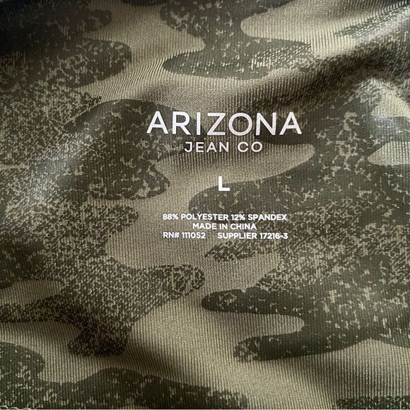 Arizona Jean Olive Camo Leggings Sz L - Picture 7 of 9